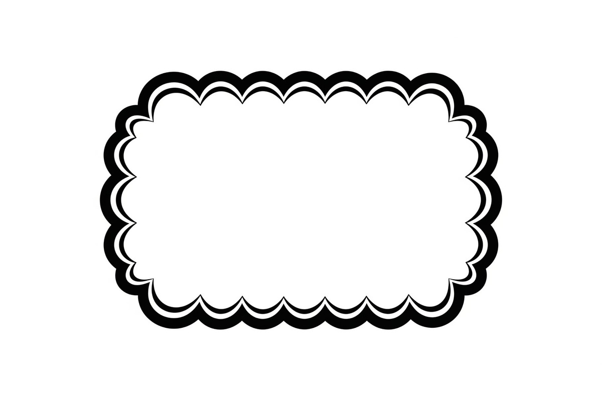 Wavy Scalloped Label Frame Bundle, an Illustration by musafir_fashion (Photo 29 of 51)