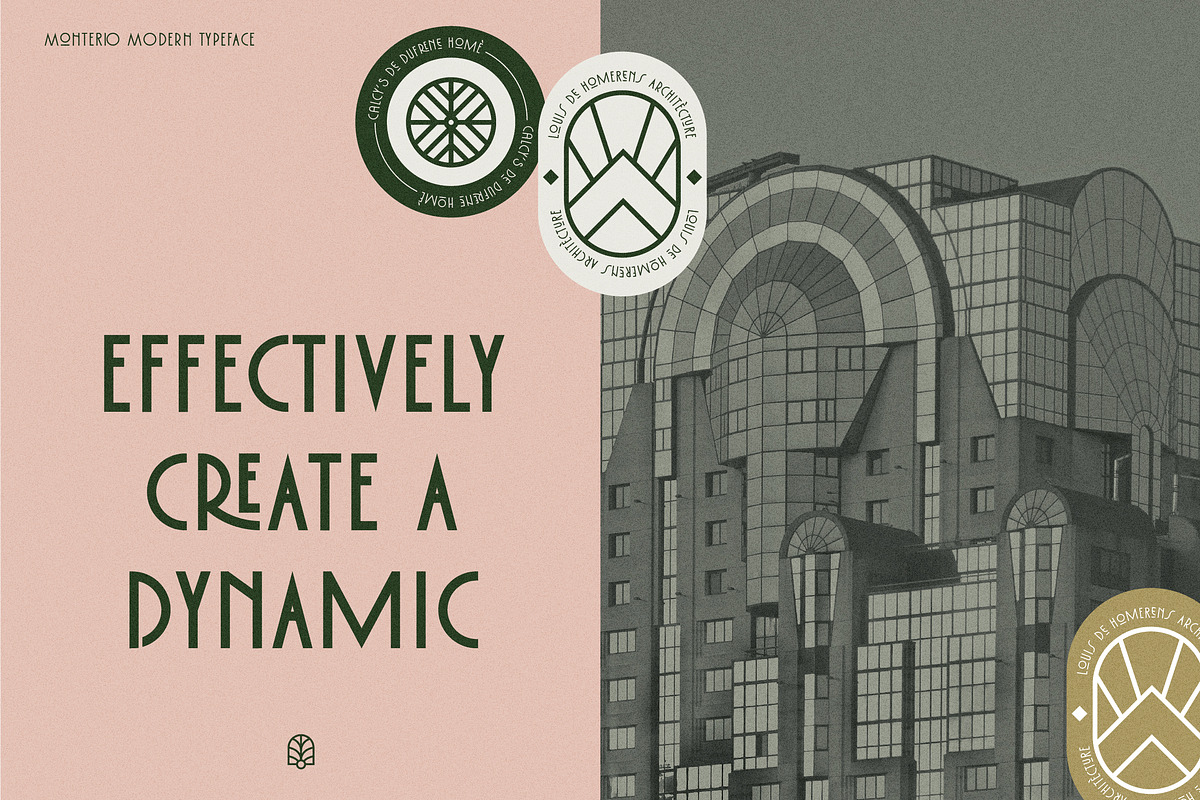 Monterio - Modern Art Deco Typeface, a Sans Serif Font by CCS Type (Photo 10 of 29)