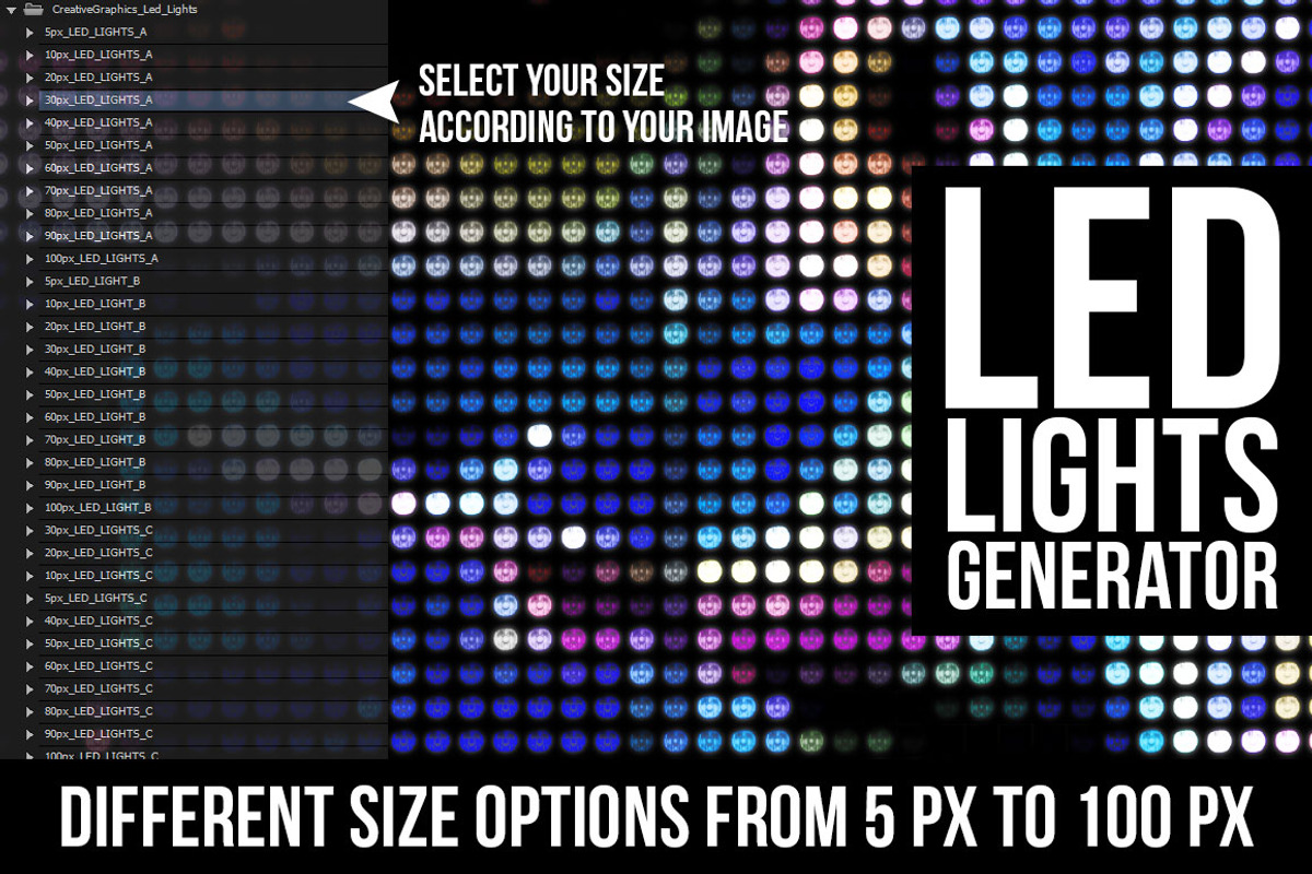 Led Lights Generator PS Actions preview 5