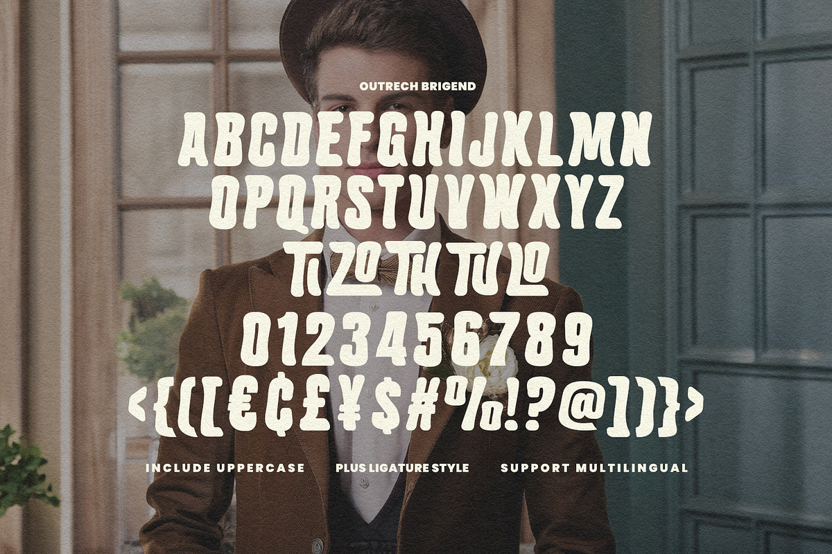 Outrech Brigend Bold Psychedelic, a Sans Serif Font by Maulana Creative (Photo 5 of 6)