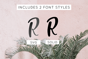 Seaside Font Watercolor SVG