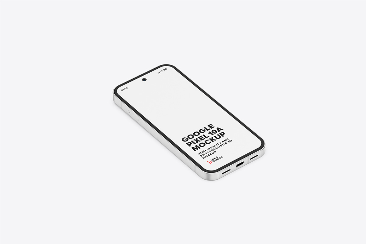 Google Pixel 10a Mockup, an Android Mockup by UnicDesign (Photo 5 of 12)