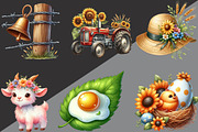 Summer Farming Time Clipart PNG, an Illustration by Black Bird Studio (Thumbnail 2 of 6)