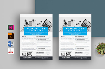Capability Statement | Word & Indd, a Flyer Template by obayes