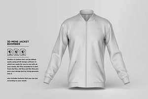 3D Mens Jacket Boomber Apparel