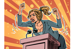A woman is very furiously, a Person Illustration by rogistok