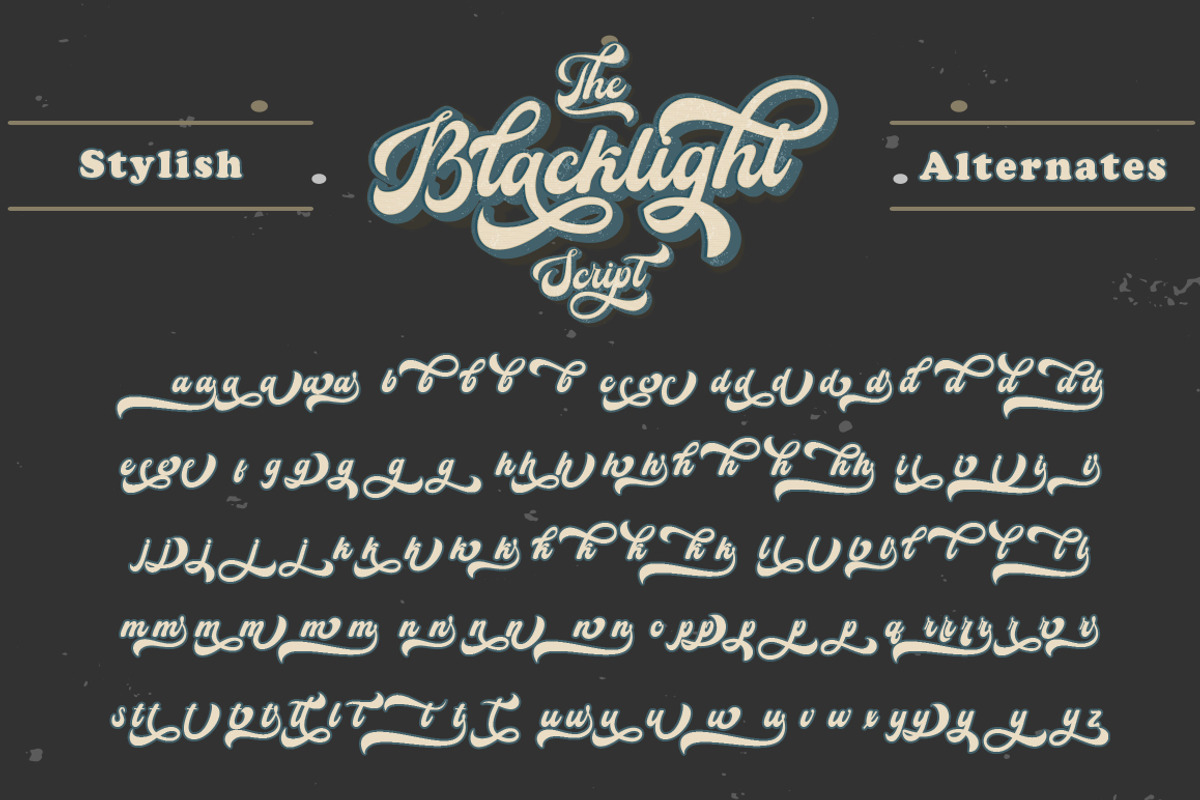 Blacklight Script, a Script Font by HKL Studio (Photo 13 of 14)