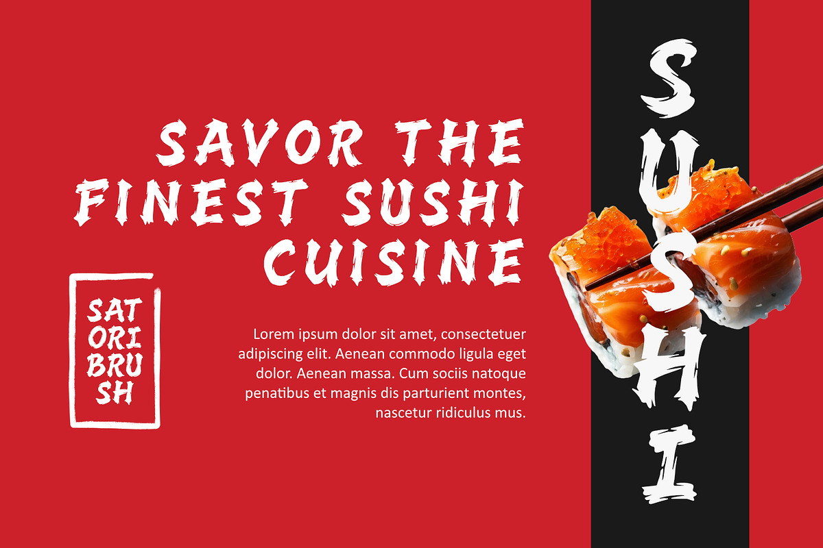 Satori Brush Font - Asian Brush Ink, a Handwritten Font by Nocturnal Workspace (Photo 4 of 6)