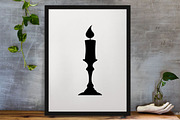 Candle Silhouette SVG, an Object Illustration by newminddesign (Thumbnail 3 of 3)