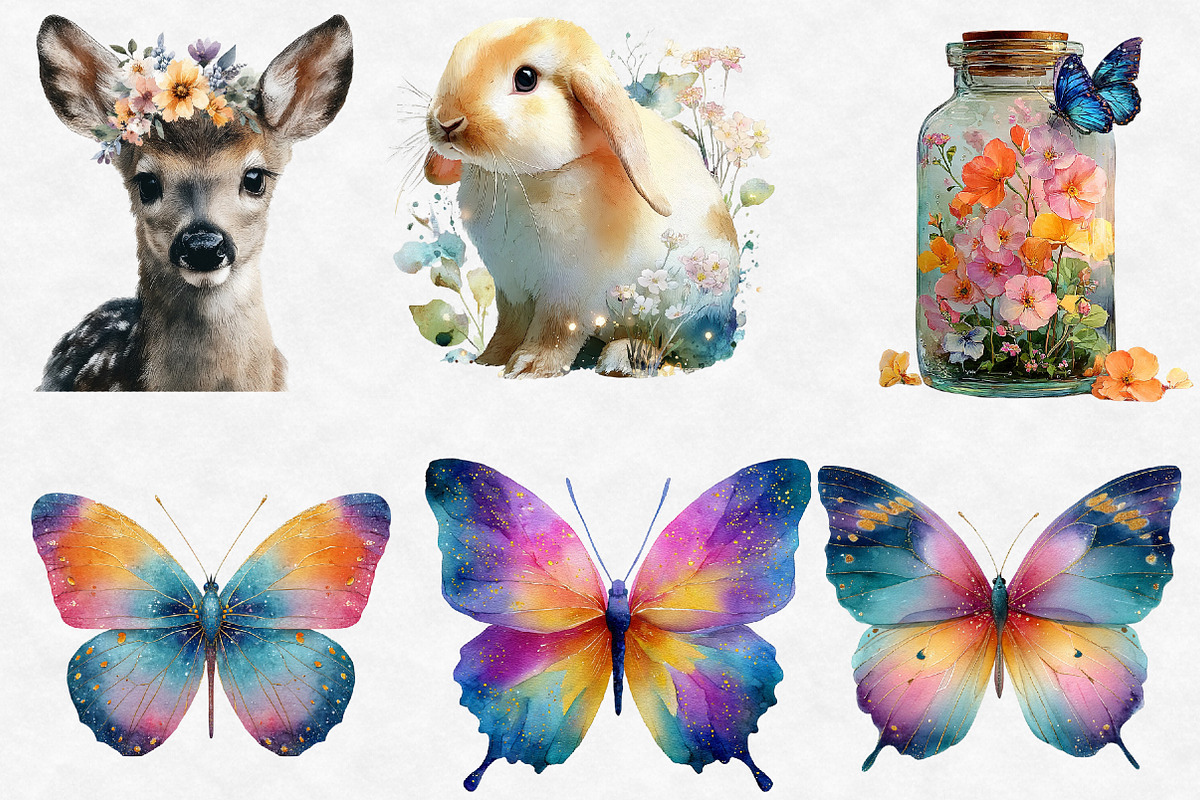 Magical Spring Garden Clipart, an Illustration by Designworld (Photo 4 of 6)