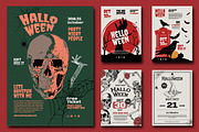 Poster Halloween Design Template, a Poster Template by MaikoHatta (Thumbnail 1 of 11)