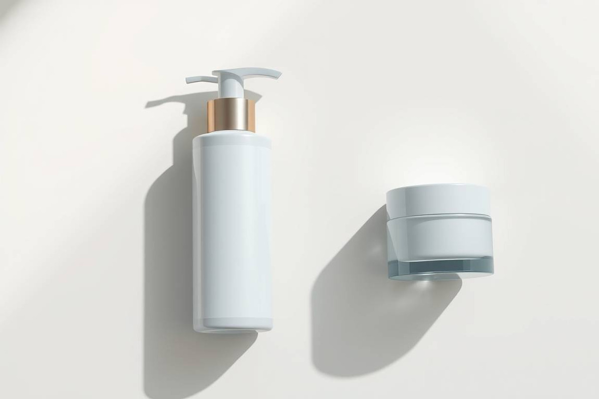 63 Skincare Bottle & Jar Set Mockup, an Advertising Mockup by adenpinkstore (Photo 8 of 25)