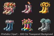 Garden Boots Sublimation Clipar, an Illustration by RobertsArt (Thumbnail 5 of 7)