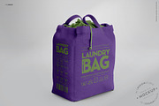 Canvas Laundry Bag Mockup, a Packaging Mockup by INCDesign (Thumbnail 3 of 9)