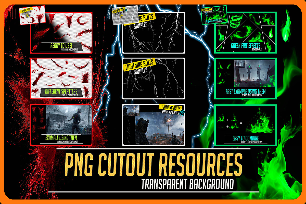 Horror Bundle - 7 Packs, a Texture Graphic by Mikel Blazgad (Photo 6 of 23)
