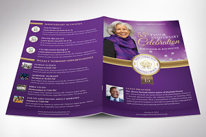 Pastor Appreciation Program Canva, a Brochure Template by Godserv Designs