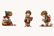 Whimsical Autumn Boy PNG Clipart, an Illustration by Designworld (Thumbnail 7 of 9)