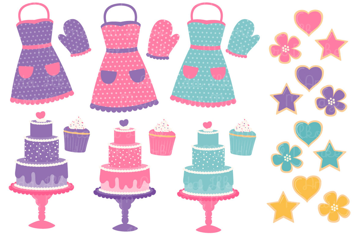 Baking In the Kitchen Clip Art, an Illustration by Amanda Ilkov (Photo 2 of 4)