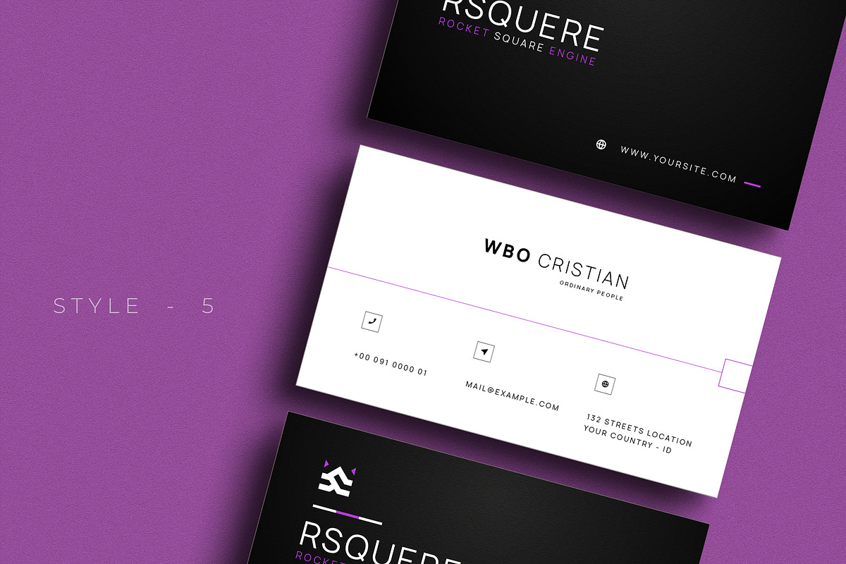 Purple Premium Business Card - V.42, a Business Card Template by Ctrl space studio (Photo 6 of 6)