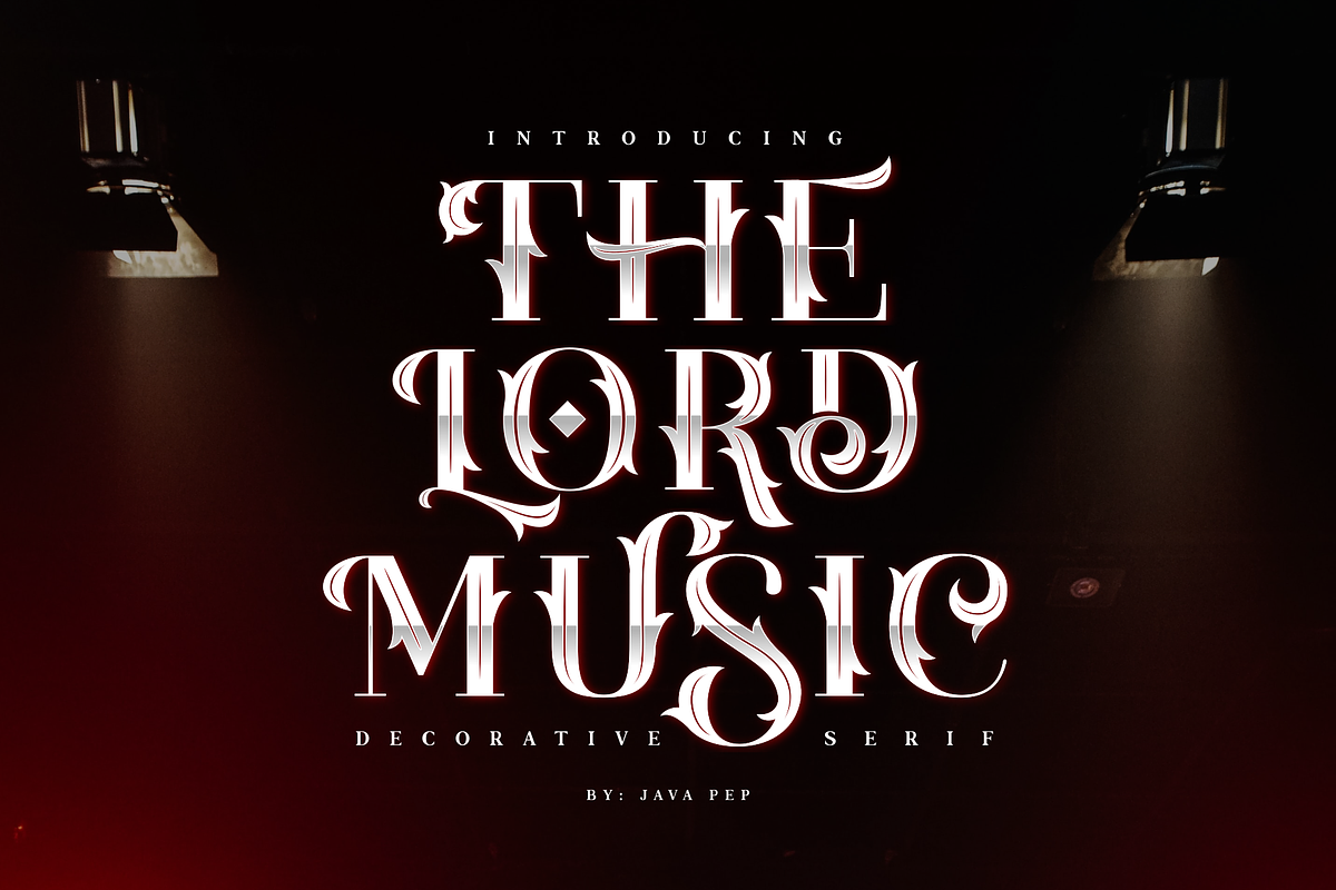 The Lord Music-Decorative font, a Serif Font by Java pep (Photo 1 of 13)