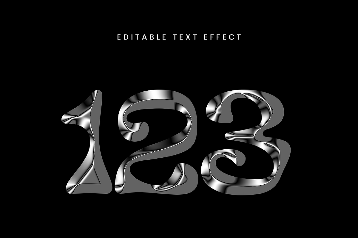 Glossy Liquid Chrome Text Effect preview 2