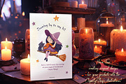 Cute Witch - Watercolor Clipart, an Illustration by Gau Silva Studio (Thumbnail 3 of 5)