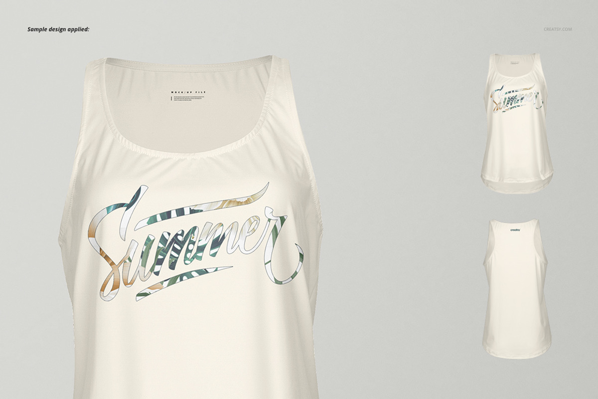 Women's Tank Top Round Bottom Mockup, a Shirt Mockup by Creatsy