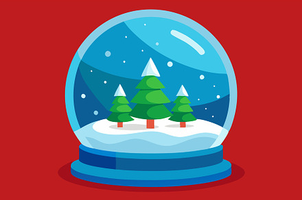 A festive snow globe features a sere, a Photo by SaroStock