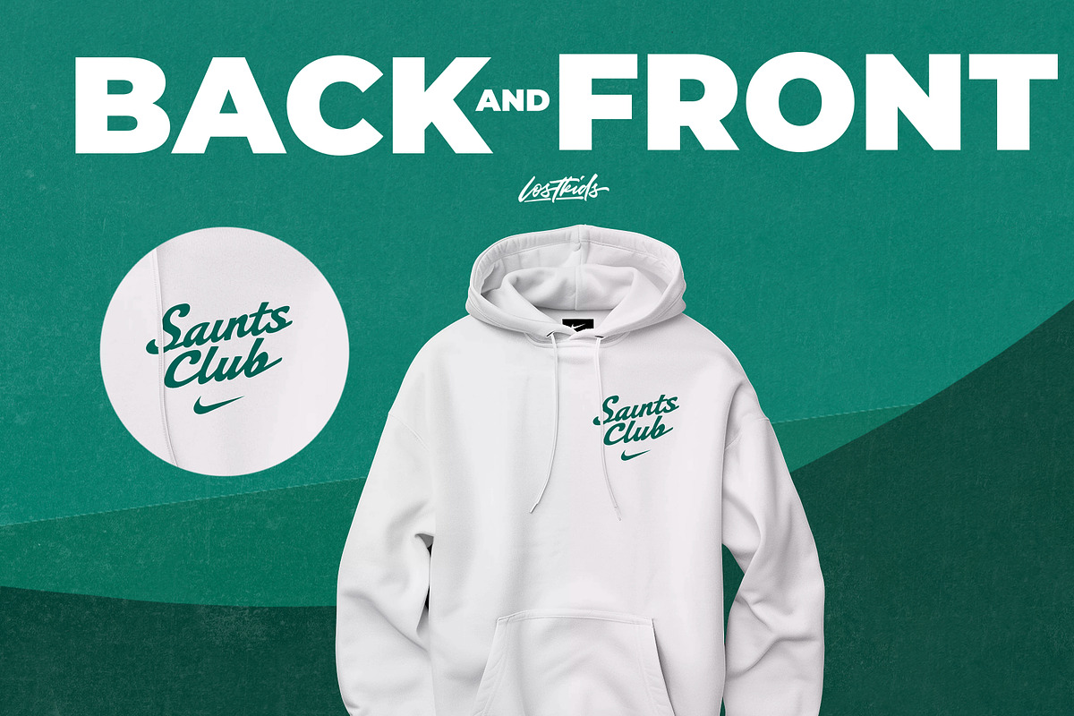 Realistic White Hoodie Mock up, a Hoody Mockup by Lostkids (Photo 2 of 3)
