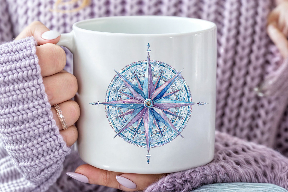 Nautical Ocean Watercolor Clipart, an Illustration by Pixels.Craft (Photo 5 of 7)