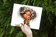 Whimsical Summer Girls Clipart, an Illustration by Libby Wishes (Thumbnail 2 of 6)