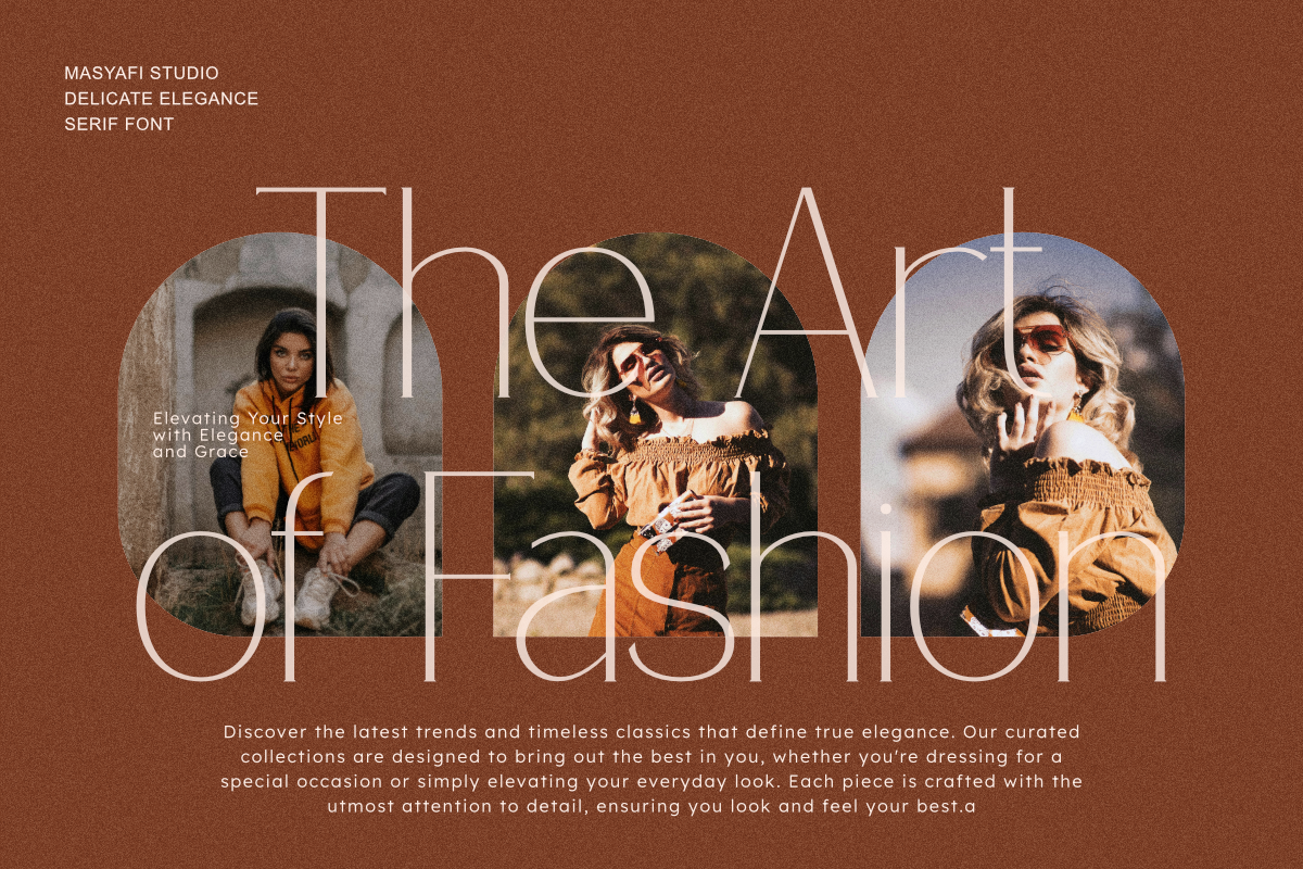 Delicate Elegance - Elegant Serif, a Serif Font by Masyafi Studio (Photo 6 of 9)