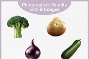 Vegetables - Photorealistic Bundle, a Food Illustration by Digital Dreamscaping (Thumbnail 2 of 4)