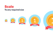 Awards Icons - 50 Flat Vector Icons, a Duotone Icon by Brickclay (Thumbnail 2 of 7)