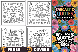 Sarcastic Quotes Coloring Book