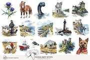 100 watercolour Scotland clip art, a Person Illustration by Poppy Lane Studio (Thumbnail 9 of 10)