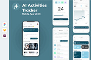 AI Activities Tracker App UI Kit, an UI Kit Template by uicube (Thumbnail 2 of 2)
