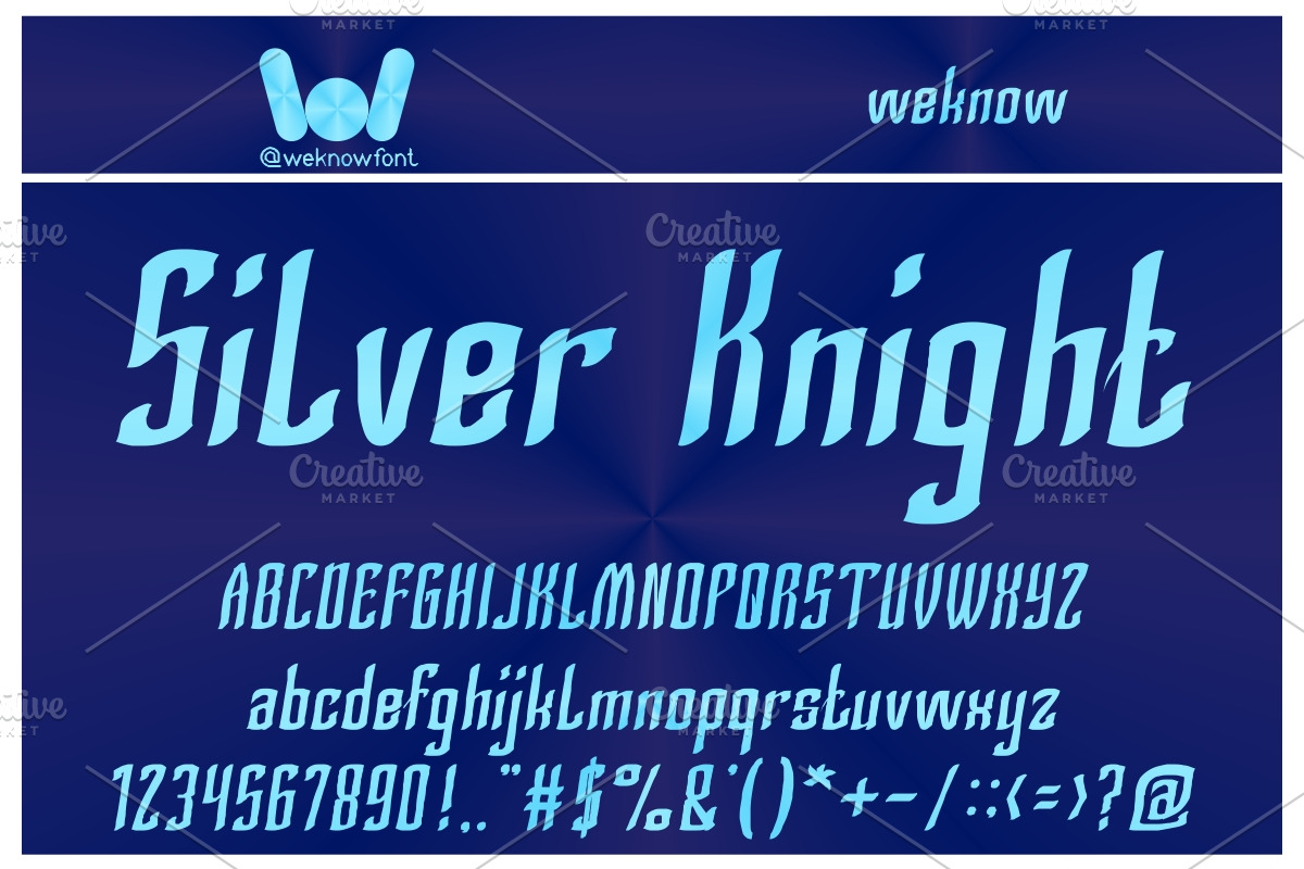 Silver Knight font, a Font by weknow (Photo 1 of 5)
