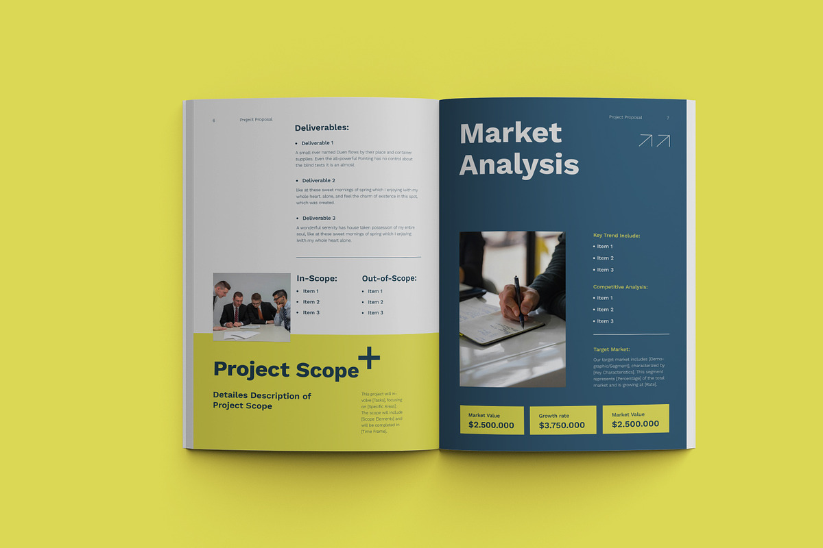 Minimal Business Proposal, a Stationery Template by Neermana (Photo 11 of 12)