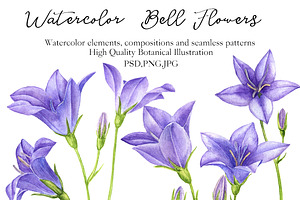 Watercolor Bell Flowers