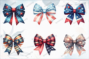 4th of July Bow Clipart Bundle, a Graphic by designcity5 (Thumbnail 2 of 5)