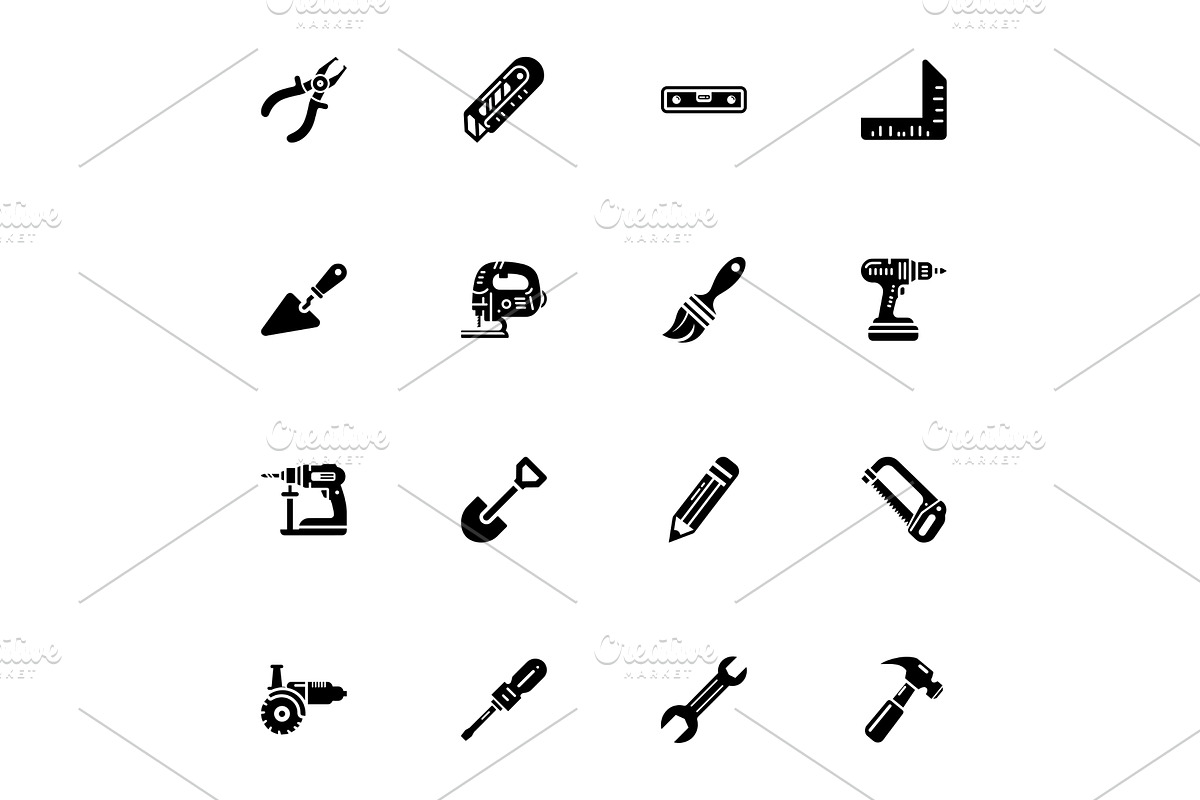 Tools icon - Expand to any size -, an Illustration by Artsaba Family