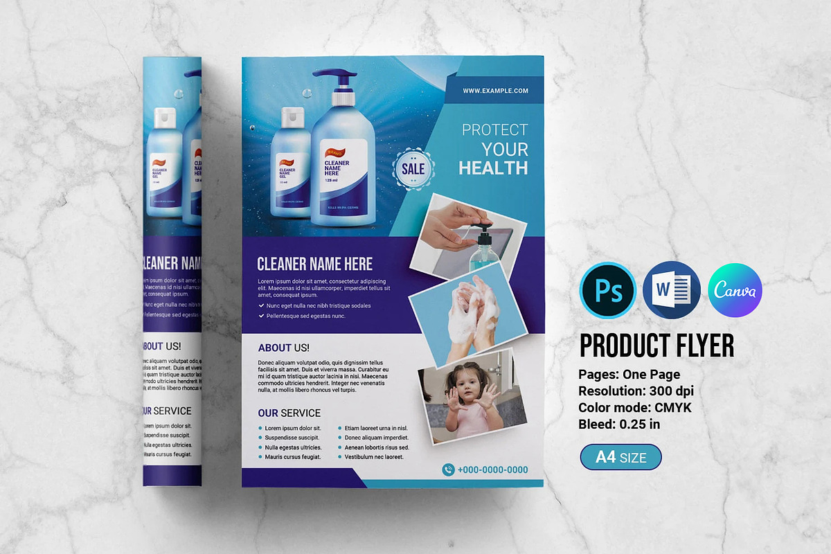 Product Promotional Flyer Template, a Flyer Template by retrographix (Photo 1 of 3)