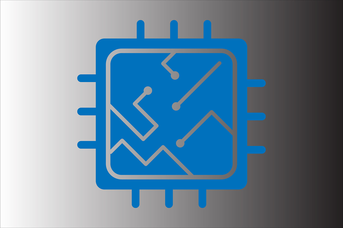 Microcircuit icon design template, a Solid Icon by Sumberpangan (Photo 3 of 3)