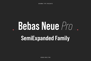 Bebas Neue Pro - SmE Family, a Sans Serif Font by Dharma Type