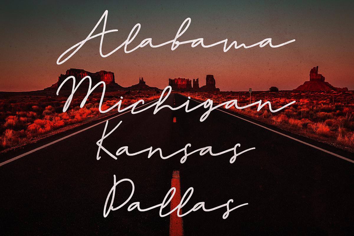 Andalusia - Signature font, a Script Font by BearyType Studio (Photo 6 of 7)