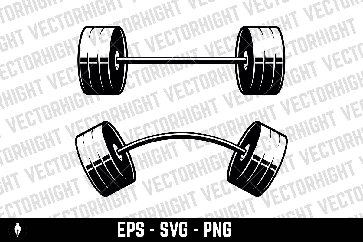 Illustration of barbell SVG, a Sport Illustration by Vectorhight (Photo 2 of 2)