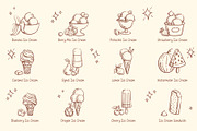 Retro Ice Cream Bundle, a Food Illustration by Nearbirds (Thumbnail 3 of 12)
