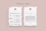 Pink Floral Resume BUNDLE Template M, a Resume Template by Showy68 Template (Thumbnail 4 of 6)