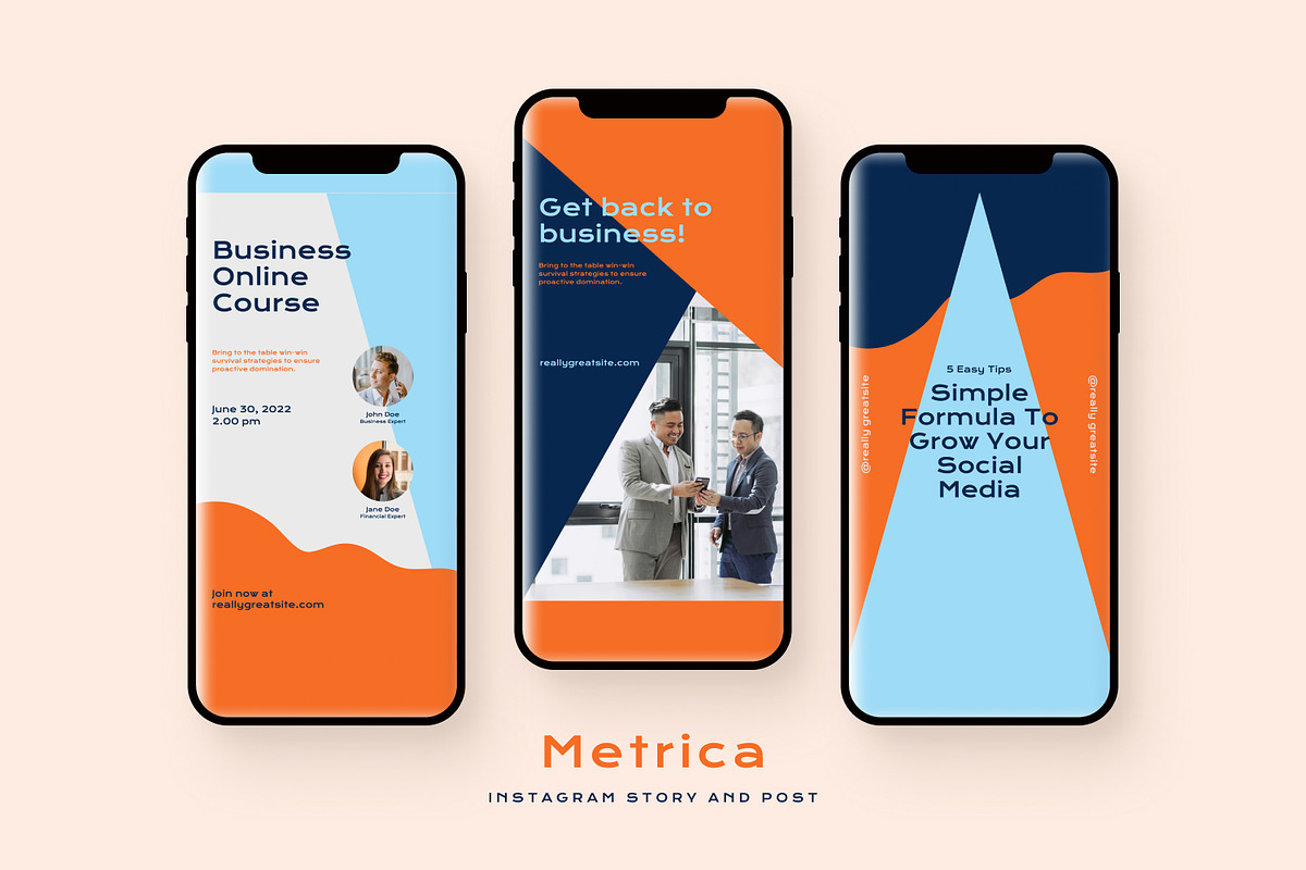 Metrica - Instagram Stories and Post, a Social Media Template by MYDesign (Photo 2 of 5)